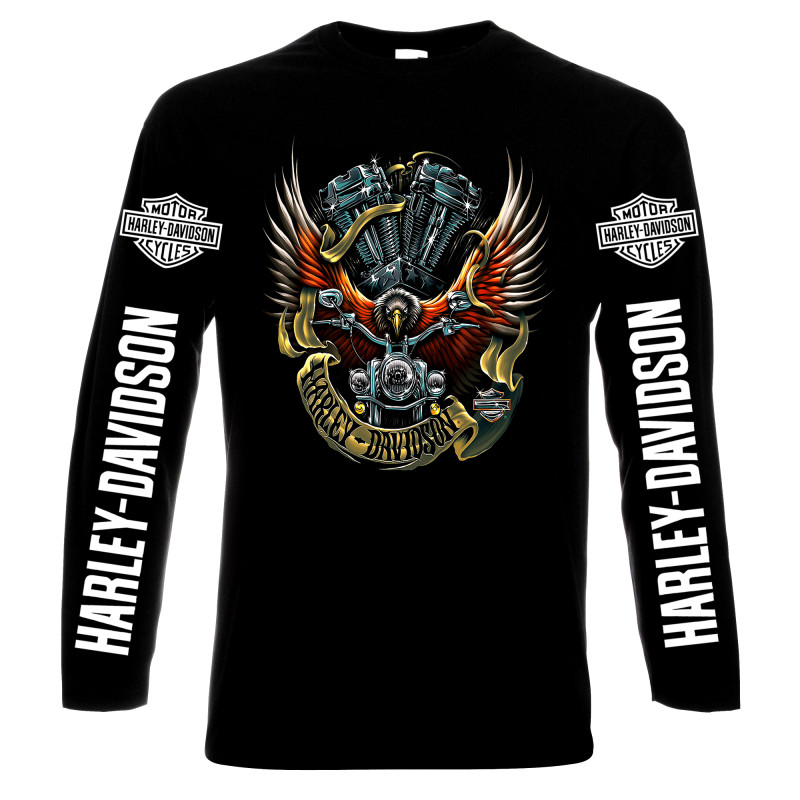 LONG SLEEVE T-SHIRTS Harley Davidson, 13, men's long sleeve t-shirt, 100% cotton, S to 5XL